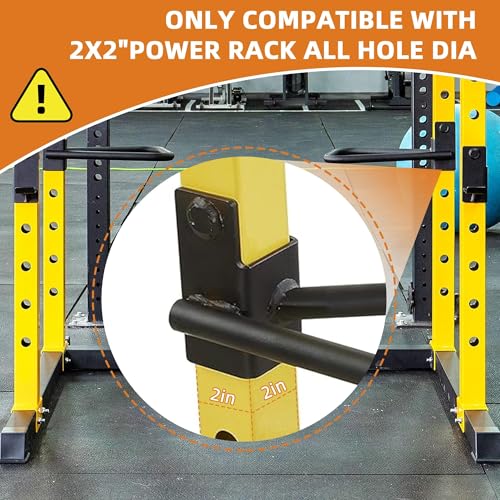 Fitvids Upgraded Adjustable Jammer Arms, Lever Arms, Monolift Attachments Rated 600 LB Per Arm, Fits Racks at All Post Sizes and Hole Sizes, Pair - style: D-shape