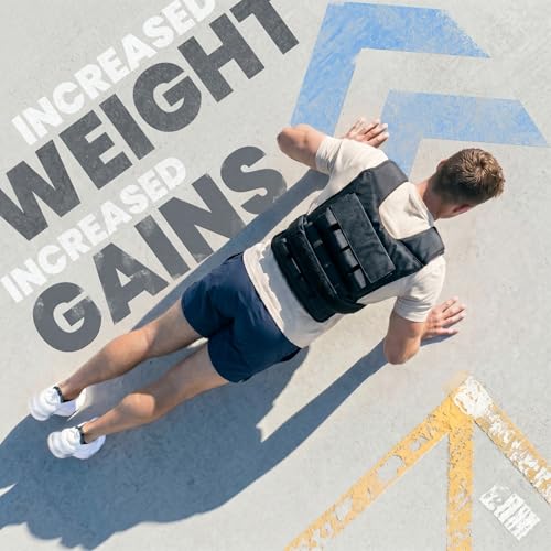 Synergee Weighted Vest – 20 30 40 lb Adjustable Options - color: 40LB