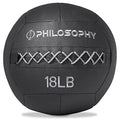 Philosophy Gym Wall Ball - Soft Shell Weighted Medicine Ball with Non-Slip Grip - style: 18 LB