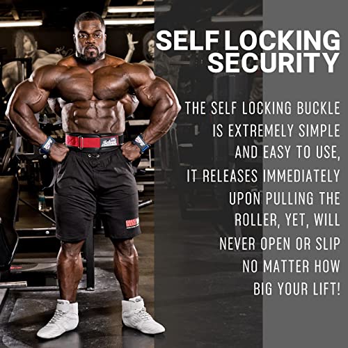 Schiek Sports Model 3004 Power Lifting Belt - Black - color: Red, size: Medium