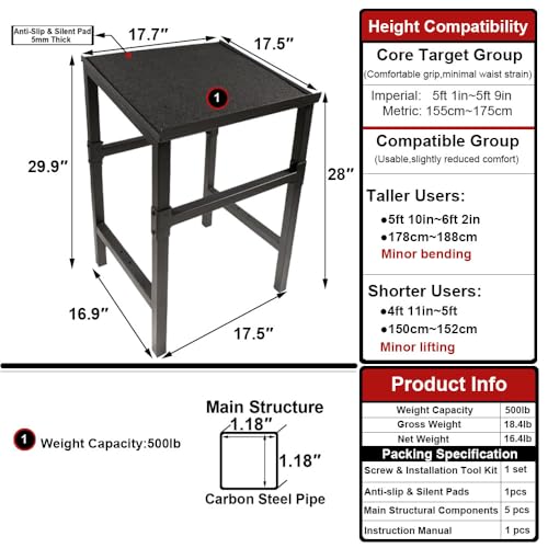 Commercial Heavy Duty Dumbbell/Kettlebell Rack Stand 500-800LBS | Heavy Duty One-Piece Welded Frame, Anti-Tip Non-Slip Base, Easy 6-Part 10-Min Assembly, Fitness Gear Storage for Garage - style: New-single - layered Adjustable Dumbbell Rack