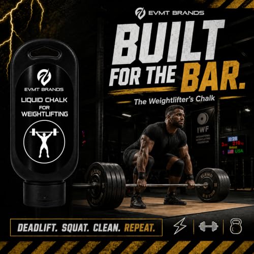 EVMT Brands Liquid Chalk, Mess Free Gym Chalk for Weightlifting, Gymnastics, Rock Climbing, Dancing. Sweat Resistant and Long Lasting for Stronger Grip. - color: B1-4pk Lf