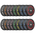 2" Bumper Plates Set Olympic Weight Plates for Barbell Strength Training | Papababe 2Inch Weights Plates Set, Floor Protective Plates, 20-600lbs Rubber Bumper Plates for Weightlifting, Bench Press - size: 540 LB SET, style: High Bounce