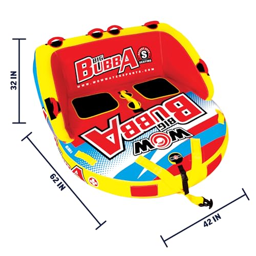 Wow Sports Bubba Towable Tubes for Boating, Boat Accessories for Tubing, Water Tube for Boats - style: 1 to 2 Person