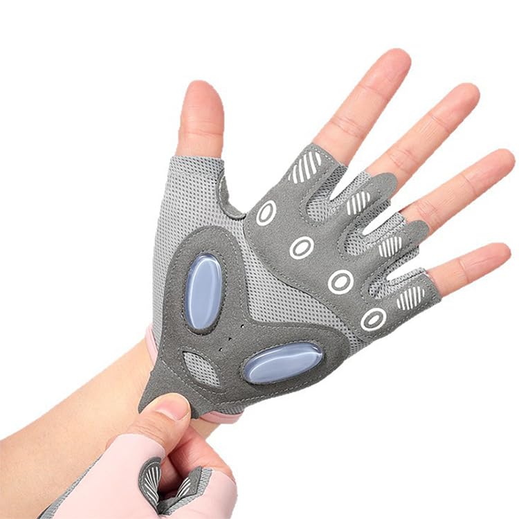 FGSS Workout Gloves for Men Women Exercise Gloves for Weight Lifting Fitness Cycling Gym Training with Grip Cushion Pads - color: Pink