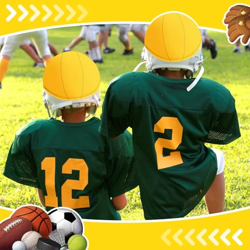 Ramede Football Helmet Covers for Practice Scrimmage Cap Helmet Cover Scrimmage Cap for Youth Adult Football Hockey Training Accessories 10.4 Inch in Diameter - color: Yellow, size: Regular Style