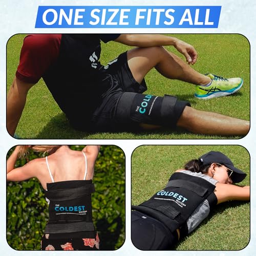 Coldest Ice Pack for Back Pain Relief - All Body Multipurpose Ice Pack for Lower Back Pain, Swelling, Bruises, Surgery, Cramps - Hot & Cold Therapy - Reusable & Adjustable Gel (Large) - color: Back (14" X 11" With Wrap)