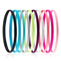 Girls Sport Headbands Non-Slip Hairband - Athletic Grip Elastic Single Skinny Sweatbands for Guide Sweat When Running Soccer Basketball Yoga Tennis Cycling 10 Pack - color: Girl series 10 pcs