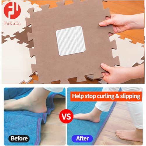 Anti Slip Carpet Grips 8 Pcs Vacuum Technology Carpet Gripper for Hardwood Floors Anti Curling Rug Pad Grippers Washable Keep Corners Flat - size: 8 PCS