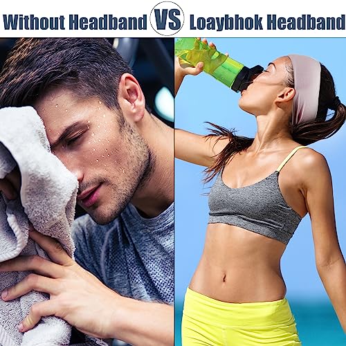 Foaincore 16 Pcs Sports Headbands for Men Sweatbands for Women Workout Stretchy Non Slip Hair Band Sweat Wicking Running Headband for Cycling Hiking Yoga Ice Hockey - style: Multi Styles