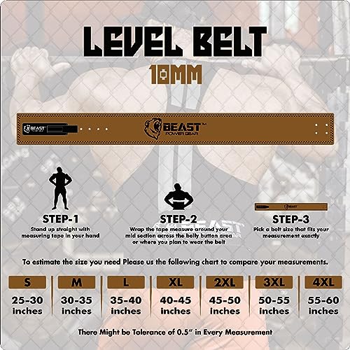 Beast Power Gear Weight Lifting Belt Lever Buckle 10MM 13MM Thick & 4 Inches Free Strap Weightlifting, Powerlifting, Deadlifts, Squats Men Women - color: Green Olive, size: Large