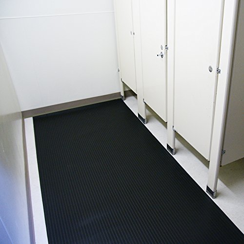 Rubber-Cal Composite Rib Corrugated Rubber Mat, 1/8" x 3ft x 3ft Roll - size: 36"L x 36"W x 0.1"Th