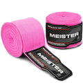 Meister Adult 180" Semi-Elastic Hand Wraps for MMA & Boxing (Pair) - color: Pink