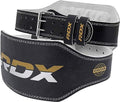 RDX Weight Lifting Belt Gym Exercise Workout, 6 inch Leather Padded Lumbar Back Support Men Women, 10 Adjustable Holes, Powerlifting Bodybuilding Deadlift, Squat Fitness Strength Training Equipment - size: L Fits 28 to 32 Inches