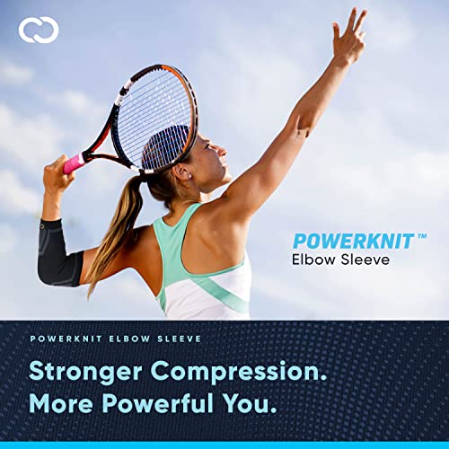 Copper Compression PowerKnit Elbow Sleeve - Seamless Elbow Brace for Men & Women - Pain Relief for Tendonitis, Tennis Elbow, Golfers, Weight Lifting - Fits Right or Left - 1 Sleeve - XXL - size: 2XL