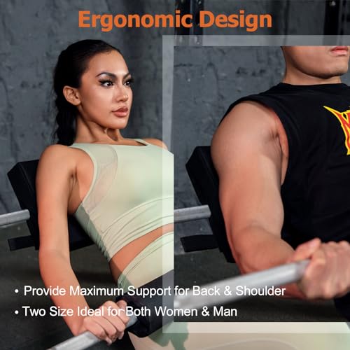 Plan4U Hip Thrust Back Pad for Squat Rack & Olympic Barbell Bar Tilt-pad | Bench Press, Shoulder Back Support, Versatile, Space-saving, Workout Pad, Split Squat, Plank, Elevated Push-ups, Glute Bridge - size: 20x10x3 Inch