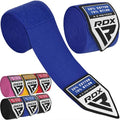 RDX Boxing Hand Wraps 4.5M / 180 Inches – Mexican Style Semi-Elastic MMA Inner Gloves - Wrist Support for Muay Thai, Kickboxing, BJJ, Karate - Thumb Loop & Hook and Loop Closure - Cotton & Nylon Blend - color: Blue