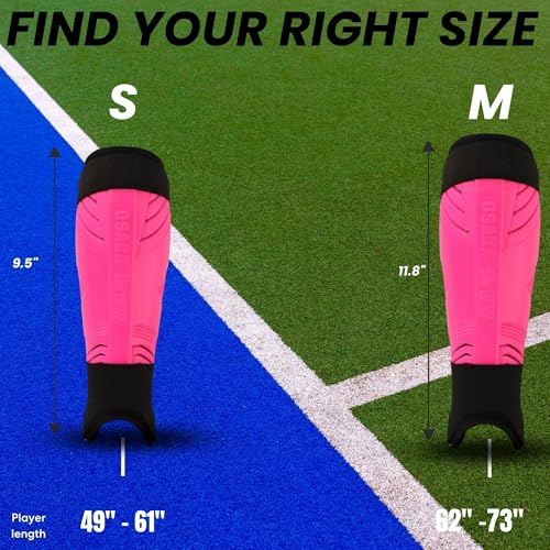 Osaka Field Hockey Shin Guards, Elite Protection, Lightweight, Breathable, Comfort Fit - Pink - size: Small