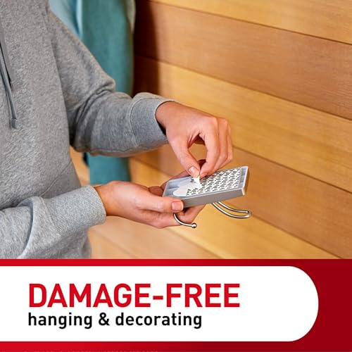 Command X-Large Satin Nickel Triple Hook, 1 Hook, 3 Strips, Damage-Free Hanging with Adhesive Strips, No Tools Wall Hook for Hanging Decorations in Living Spaces - style: 1-Pack