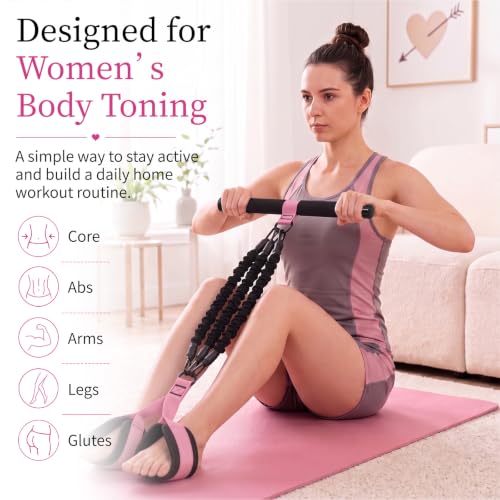 Pedal Resistance Band with Handles, 3 Adjustable Bands, Each Band Provides up to 30 lbs at Maximum Stretch, Combine 1/2/3 Bands for up to 90 lbs, Full Body Home Workout for Core, Arms and Legs
