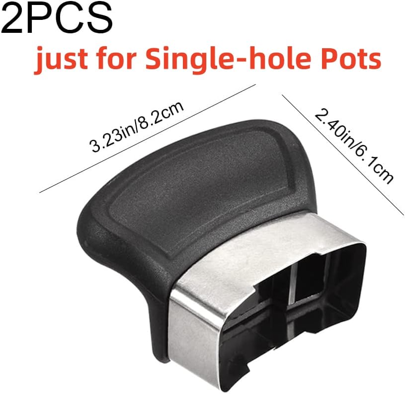 2 Pcs Pot Handles Replacement, Side Handle for Single-Hole Pots | Pot Short Side Handles with Screws, Sauce Pot Panhandle For Pressure Pan, Type Cooker Steamer Heat resistant