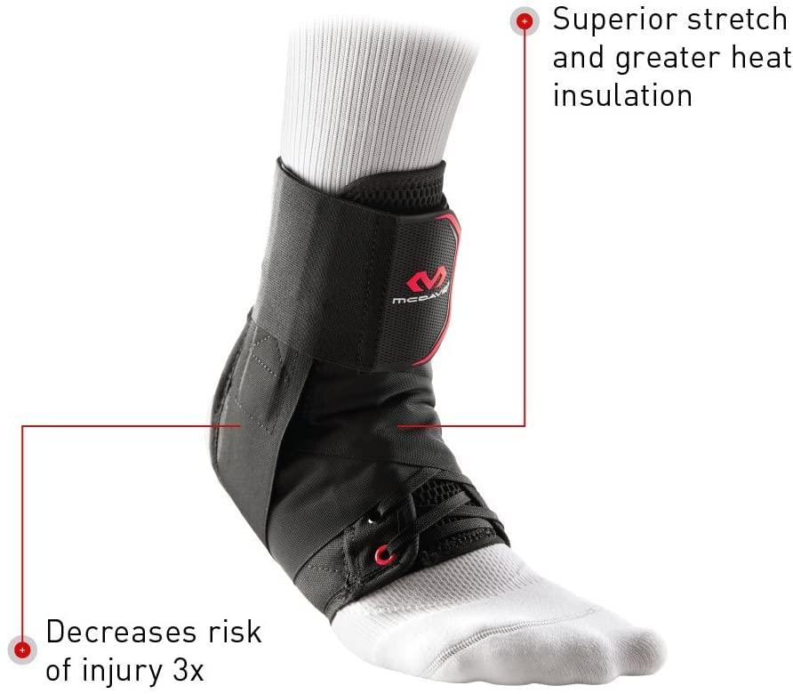 McDavid Ankle Brace Ultralight for Sprained Ankle, Figure 8 Ankle Braces, Lace up Ankle Brace, Ankle Braces for Men and Women, Ankle Support Brace and Stabilizer - color: Black, size: Small