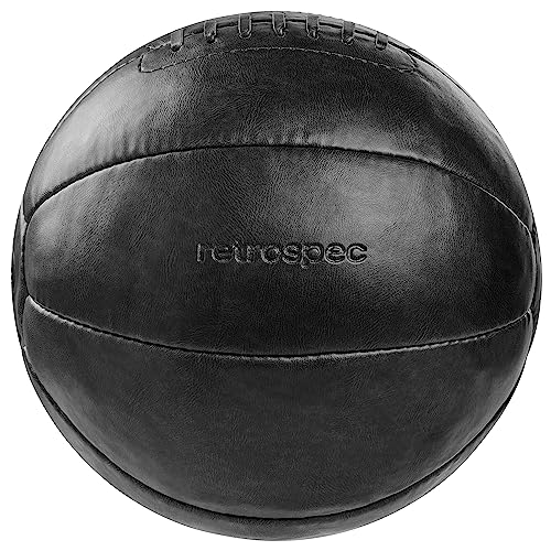 Core Weighted Medicine Ball 4, 6, 8, 10, 12, 14, 16, 20, 25, 30 lbs, Soft Touch Vegan Leather with Sturdy Grip for Strength Training, Recovery, Balance Exercises and Other Full-Body Workouts - color: Black, style: 16 lbs