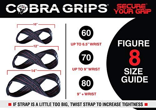 Deadlift Straps Figure 8 Loop Lifting Straps The #1 Choice for Power Lifters weightlifters workout Enthusiasts - color: Black with White Strips, size: 80 cm 8.0"+ And Up Wrist Circumference