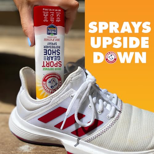 Arm & Hammer™ Sport Gear & Shoe Refresher Spray, Heavy Duty Odor Defense for Sports Gear and Footwear, Deodorizer for Gym Bags, Boxing Gloves, Hockey Equipment, and Football Pads (6.7 oz) - size: 6.7 Ounce (Pack of 1)