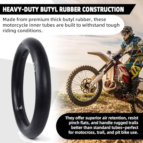 AR-PRO (2-Pack) 3.00-16 3.25/3.50-16 Inner Tubes for Dirt Bike and Off-Road Motorcycles – Heavy-Duty Butyl Rubber Tubes Compatible with 90/100-16 100/80-16 100/90-16 Tires with TR4 Straight Valve Stem - size: 3.25/3.50-16 (90/100-16)