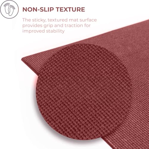 Voyage 5mm Studio Yoga Mats, 10 Pack, 72x24in - color: Burgundy