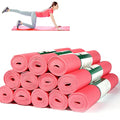 Amylove 12 Pieces Yoga Mats Bulk 68x24x0.12 Inch Exercise Non Slip Fitness Workout Mats for Women Men Home Workout Gym Yoga - color: Pink