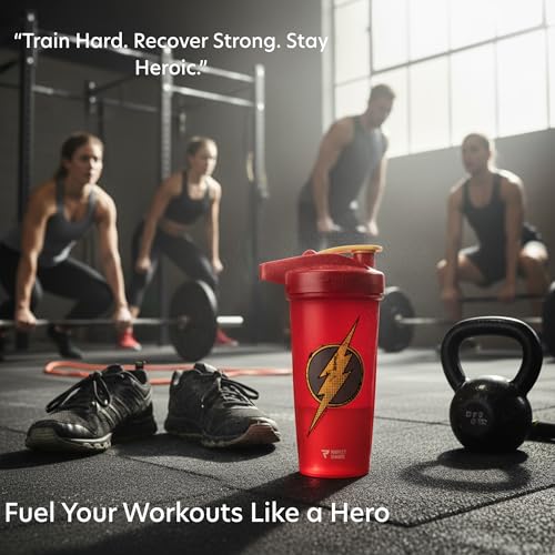 PerfectShaker ACTIV DC Series | Leak-Proof, BPA-Free, Shatter-Resistant | ActionRod Mixing Technology for Smooth Blends | Gym, Fitness & Sports Shaker - 28oz (FLASH) - color: FLASH