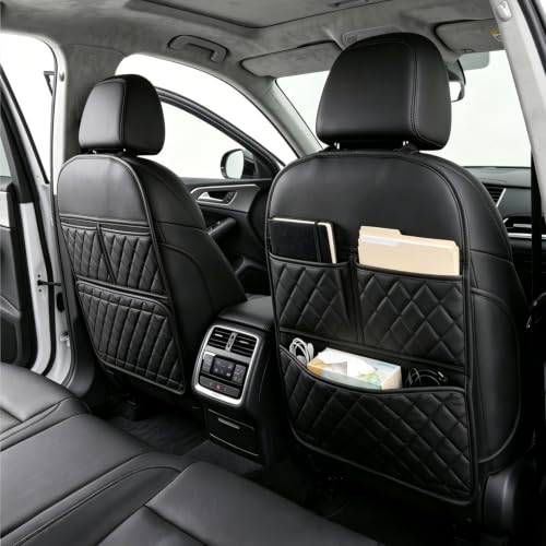 ROXAI 2 Pack Kick Mats Back Seat Protector, Seat Back Cover for Kids Feet, Anti-Kick Pad for Back of Front Seats – Waterproof, Keep Car Clean from Dirt, Scuffs & Stains