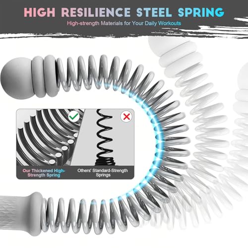 Adjustable Weights Cordless Battle Ropes,Portable Ropeless Battle Ropes for Home Gym with Storage Bag, Weighted Exercise Equipment for Low-Impact Workout, Strength & HIIT, for Men & Women - color: gray