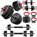 Adjustable Dumbbells, GOIMU 32/54/76/94LBS Free Weight Set, 4 in 1 Dumbbell Set Used as Barbell, Kettlebell, Push Up Stand, Fitness Exercise for Home Gym Suitable Men/Women - style: 94LB(47LB Pair)