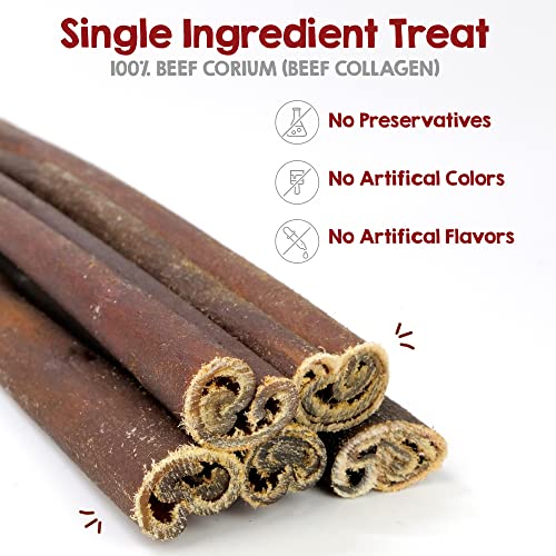 Riley's 12" Beef Collagen Sticks for Dogs - 100% Natural Beef - 10ct | Digestible Collagen Chews for Dogs - Single Ingredient, No Hide Chews - Grain-free and Gluten-free Pet Treat
