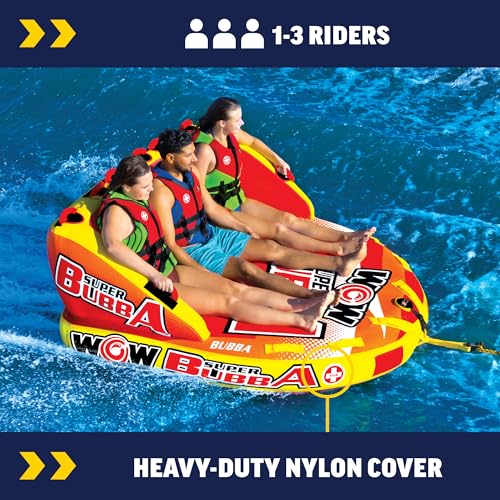 Wow Sports Bubba Towable Tubes for Boating, Boat Accessories for Tubing, Water Tube for Boats - style: 1 to 3 Person