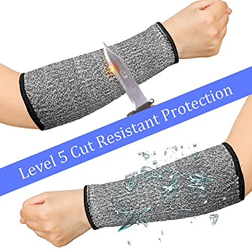 Sintege 3 Pairs Arm Protectors for Thin Skin and Bruising Cut Resistant Forearm Sleeve Level 5 Arm Burn Protection Sleeve (Black, Beige, Grey,7.9 Inch) - color: Black, Beige, Grey, size: 7.9 Inch