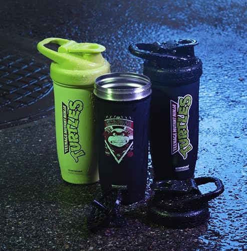 Smartshake TMNT Reforce Stainless Steel Protein Shaker Bottle - Non Insulated Unisex Gym Bottle | Metal Shaker Bottles - 900 ml | 30 oz - Leakproof Screw-on Lid - BPA Free | Light Green - color: Light Green