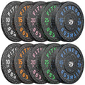 2" Bumper Plates Set Olympic Weight Plates for Barbell Strength Training | Papababe 2Inch Weights Plates Set, Floor Protective Plates, 20-600lbs Rubber Bumper Plates for Weightlifting, Bench Press - size: 230 LB SET (PAIR OF 10, 15, 20, 25, 45 LB), style:
