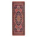 Kigai Travel Yoga Mat 71" x 24" Non Slip Natural Rubber Foldable Exercise Mat Ultra Thin 1.5mm Lightweight for Fitness, Pilates & Home Workout, Persian Design