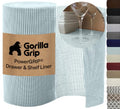 GORILLA GRIP powerGRIP Drawer Shelf and Cabinet Liner, Thick Strong Hold, Non-Adhesive Liners Protect Kitchen Cabinets and Cupboard, Bathroom Drawers, Easy Install, Breathable Mat, 12" x10', Spa Blue - color: Spa Blue, size: 12" X 10', style: 12" x 10'
