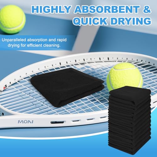 6 Pack 100% Cotton Wash Cloth, 12x12Inch Highly Absorbent and Soft Feel Fingertip Towels, Machine Washable Washcloths for Bathroom, Gym, Hotel, Spa and Kitchen, Black - color: Black 6 Pack