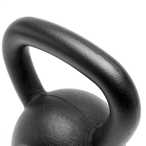 Powder Coated Solid Cast Iron Kettlebell Weights Set 5lb to 45lb Various Combination - color: G-Black(15+20)lb