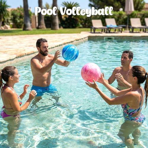 AMOR PRESENT 2 PCS Inflatable Playground Balls, 8.7 Inch | Rubber Bouncy Balls, Pool Toys for Kids, Classroom Prizes, Beach Party Favors, Goodie Bags Stuffers