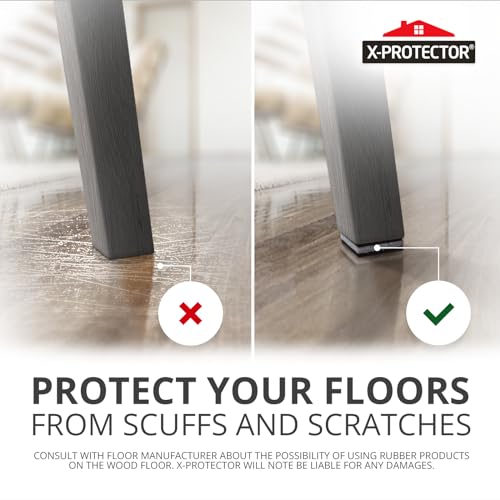 X-PROTECTOR Non Slip Furniture Pads – 4 PCS Premium Furniture Grippers 6"! Best SelfAdhesive Rubber Feet Furniture Feet – Ideal Non Skid Furniture Pad Floor Protectors – Keep Furniture in Place! - size: 6 inch 4 Square