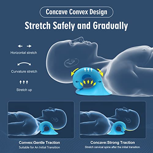 Neck Stretcher & Gel Pack for Pain Relief, Cervical Traction Device Pillow with Hot Cold Compress, Reusable Ice Pack Wrap for Neck, Shoulder, Knee, Back, Hand Injuries, Swelling, Bruises, Sprains
