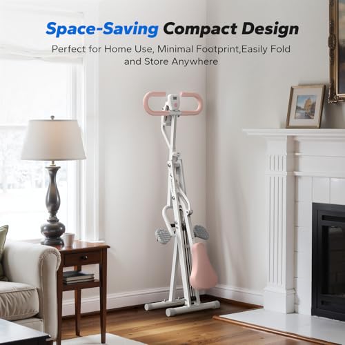 MERACH Upgraded Squat Machine for Women, Smart Row and Deep Squat Trainer with Tablet Stand, Adjustable Resistance & 350LB Weight Capacity, Foldable Home Exercise Equipment, Connect MERACH APP - style: R07 PRO - White