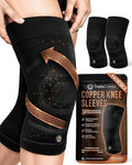 TheraCopper Copper Knee Brace for Men & Women (2 Pack) — Non-Slip Compression Copper Knee Sleeve for Arthritis, Knees Pain Relief, Swelling, Anti inflammatory and Recovery Support (X-Large) - size: X-Large